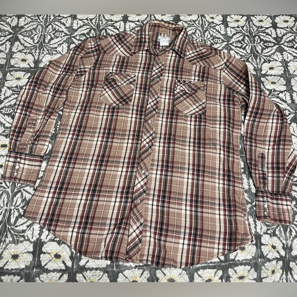 Vintage Wrangler Men's Plaid Shirt